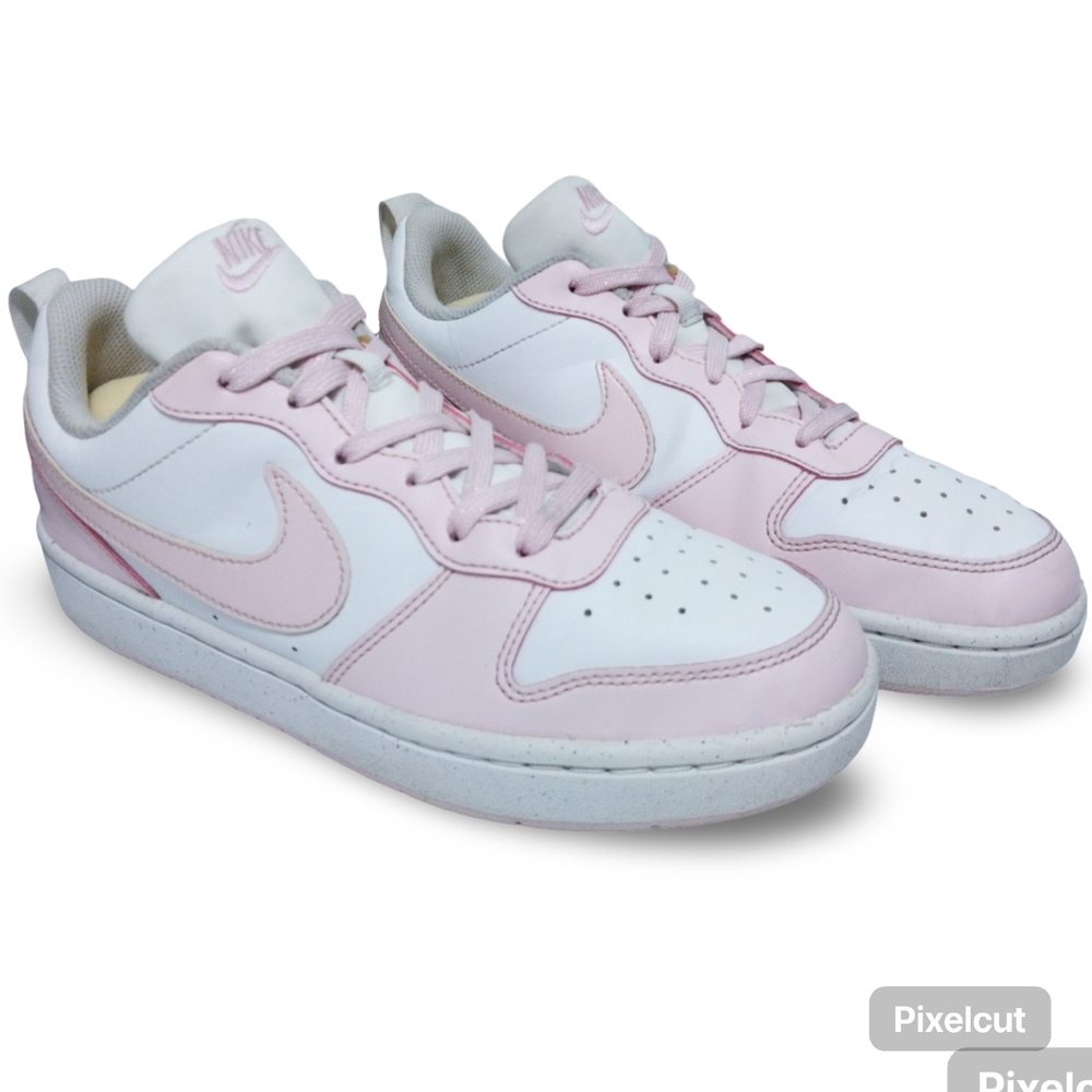 Nike Court Borough Low Recraft GS – White/Pink Foam – Size 6Y